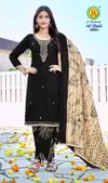 All Black Vol 36 By Jt Rayon Sequence Embroidery Dress Material Exporters In India